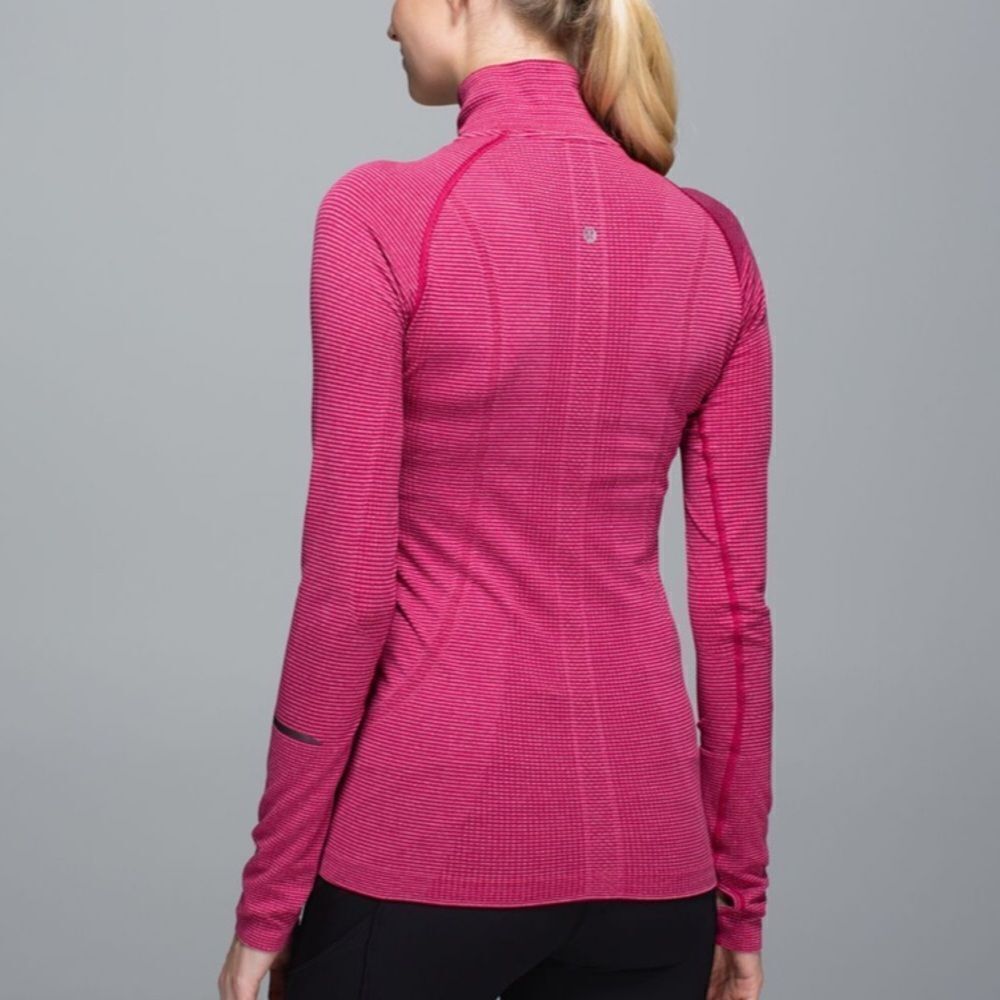 Lululemon Run Swiftly Tech 1/2 Zip Berry Size 8 - image 2